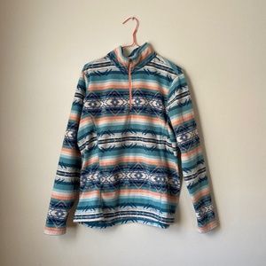 Southwestern Eddie Bauer half-zip fleece pullover